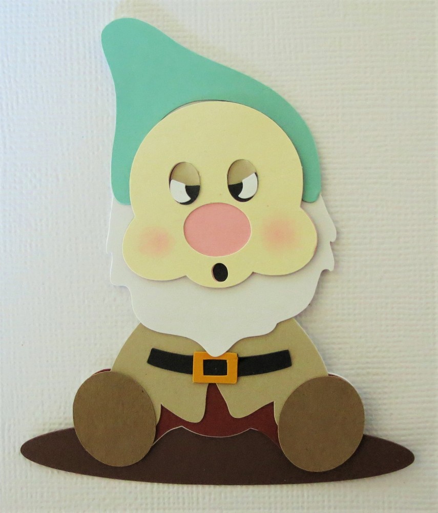 Snow White Seven Dwarfs ONE pc Dopey Grumpy Bashful Paper Piecing Die Cut