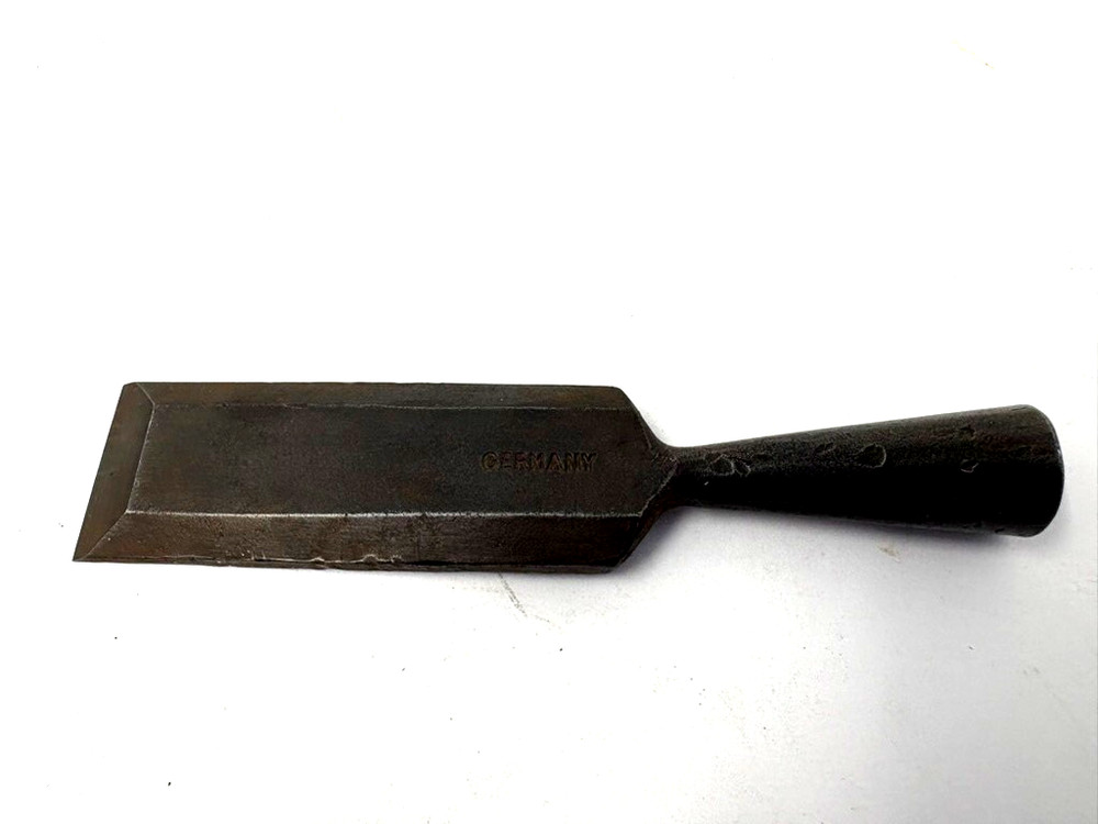 Vintage 1" Beveled Socket Chisel Germany Carving Woodworking Tool