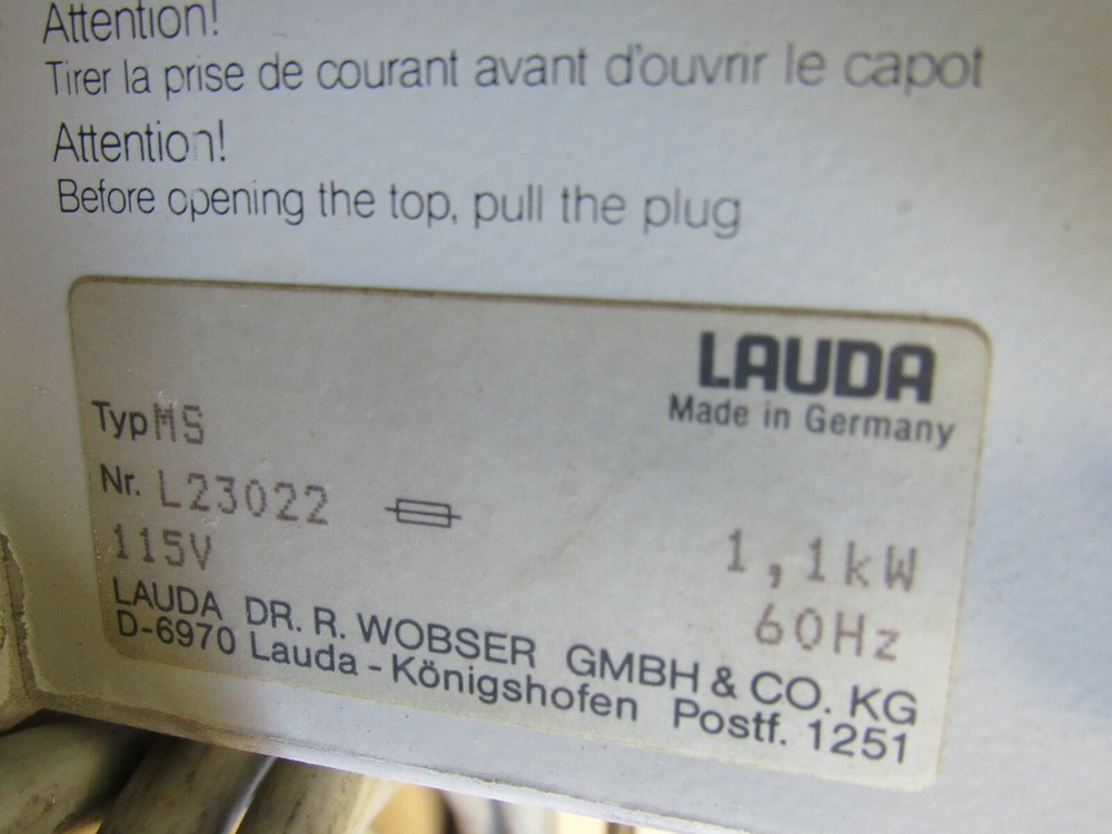 MS LAUDA DIGITAL IMMERSION CIRCULATOR HEATER TYPE MS, 115V 1.1KW