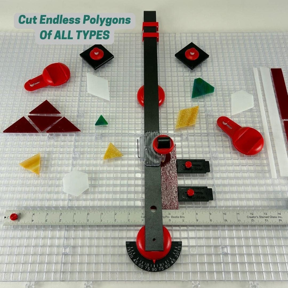 Ultra Beetle Bits Everything Glass Cutting System - Complete with 6-Pack Waffle