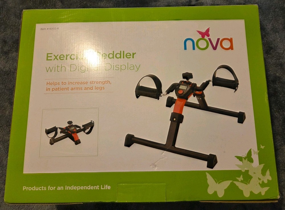 Nova 6002-R Exercise Peddler Digital Display Adjustable Tension Foldable Compact