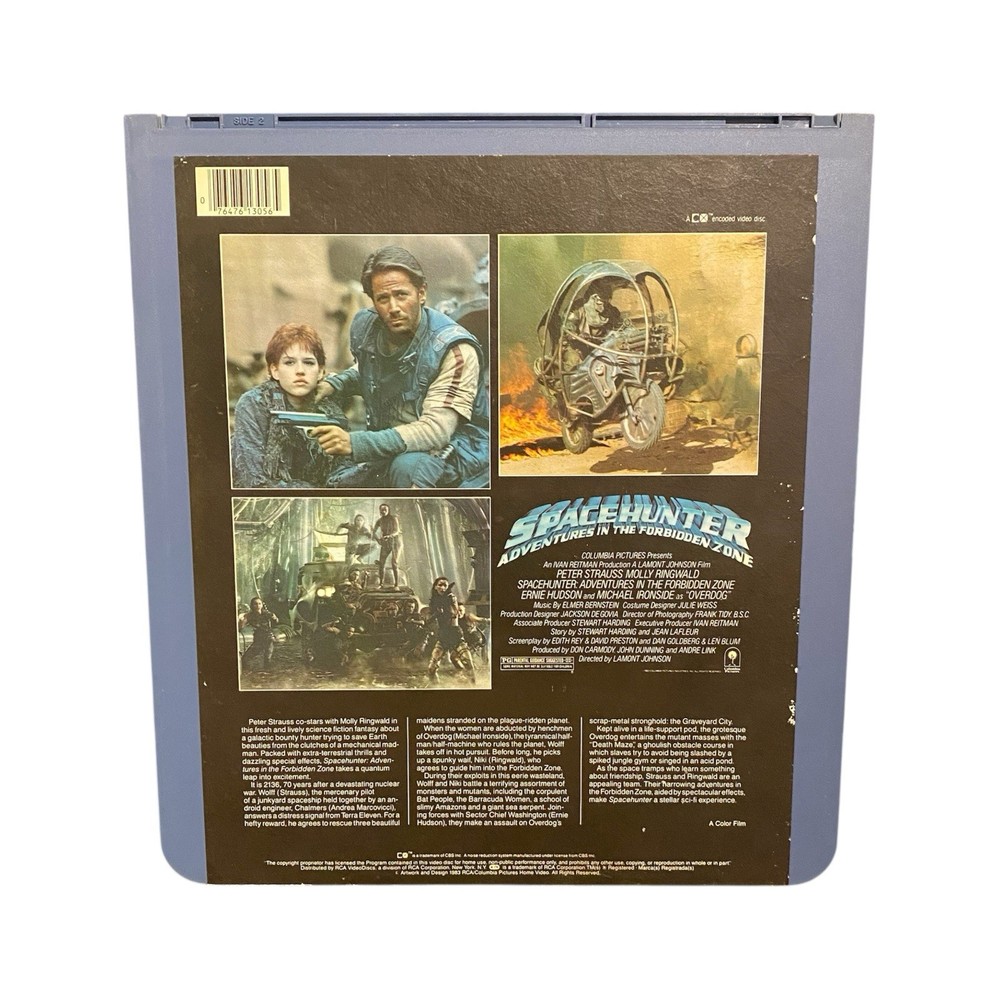 CED Videodisc Laserdisc - Spacehunter: Adventures In The Forbidden Zone Untested
