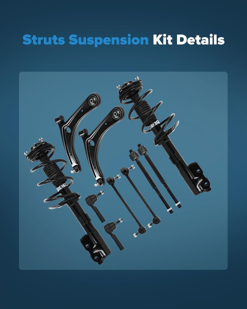 Front Struts Suspension Kit for Caliber Patriot Compass 2007-2017