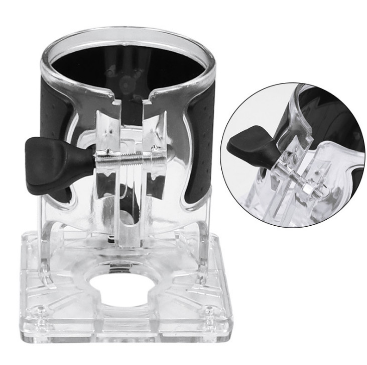 Plastic Cylinder Design Base Assembly Plastic Trimming Machine Transparent Cover