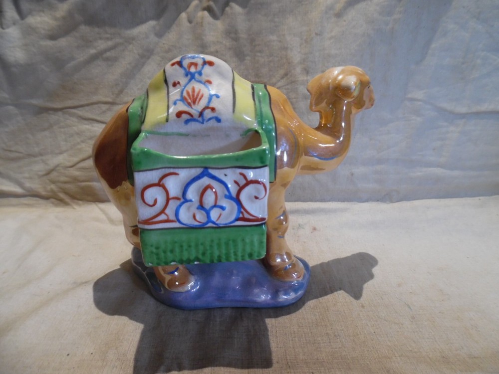 Antique Cigarette Holder Camel Ceramic Lusterware Japan