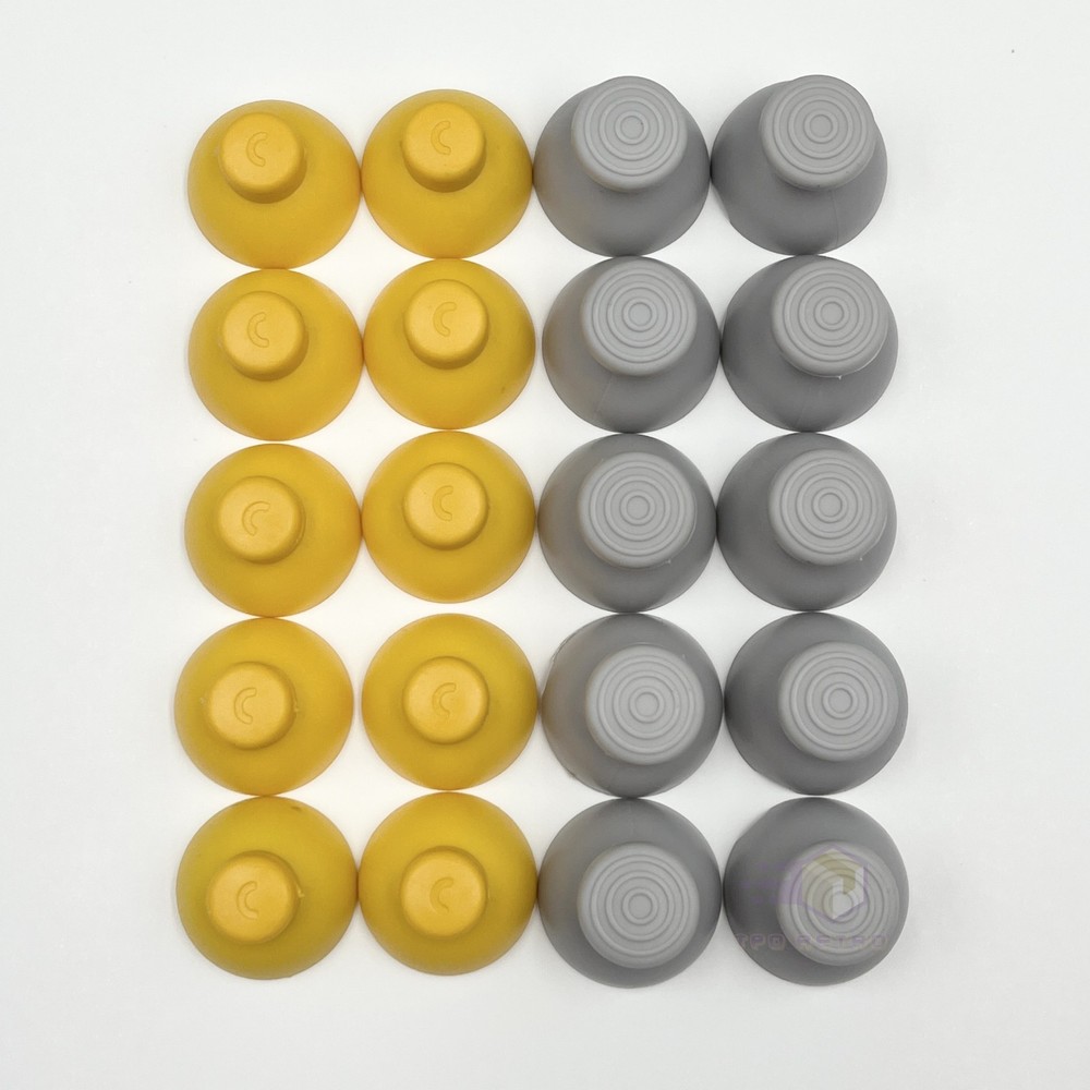 Replacement Joystick Covers for Nintendo GameCube Controller Main Gray Yellow C