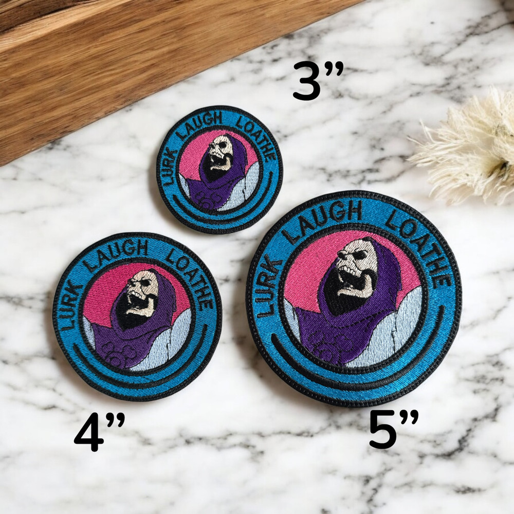 LURK LAUGH LOATHE/ SKELTOR/ HE-MAN American Hook & Loop Morale Patch
