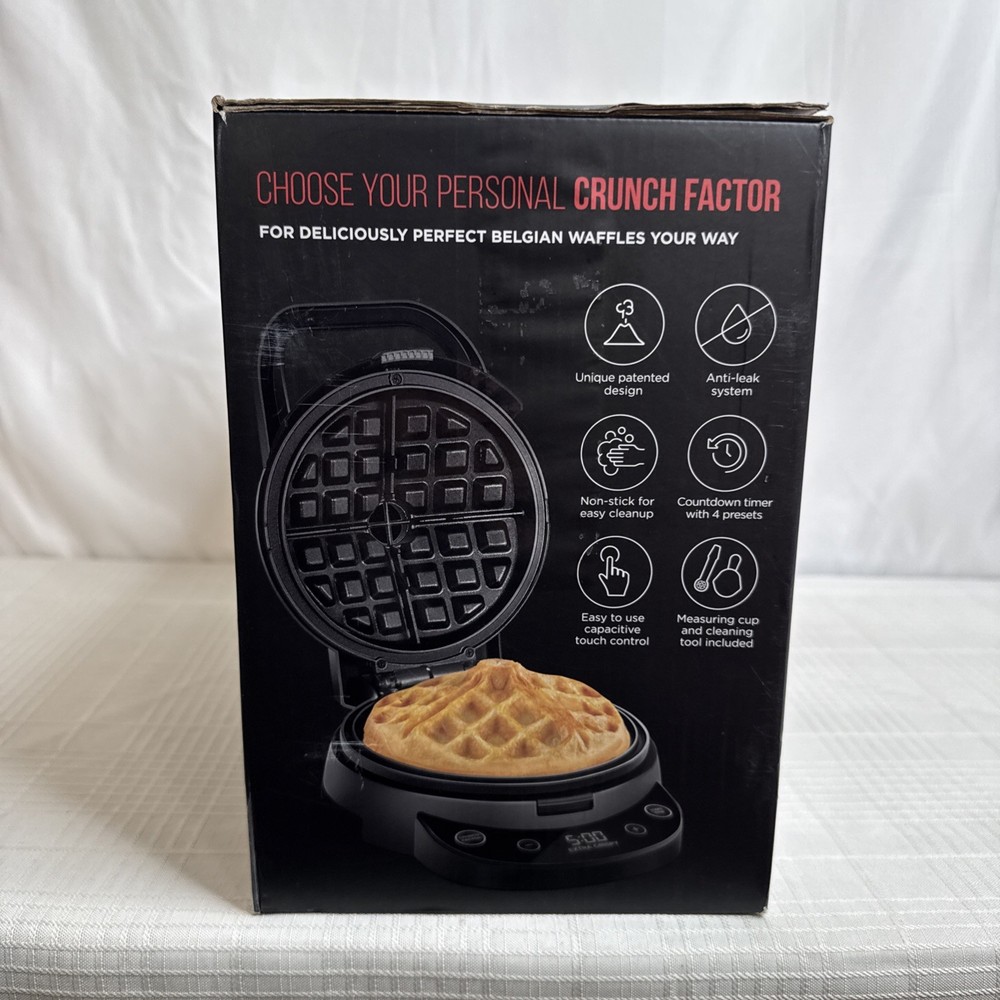 Chefman Digital Volcano Waffle Maker with Programmable Crunch Factor NEW IN BOX