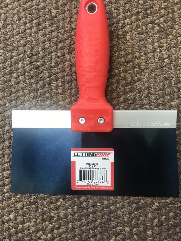 3”by 8” Blue Steel Taping Knife
