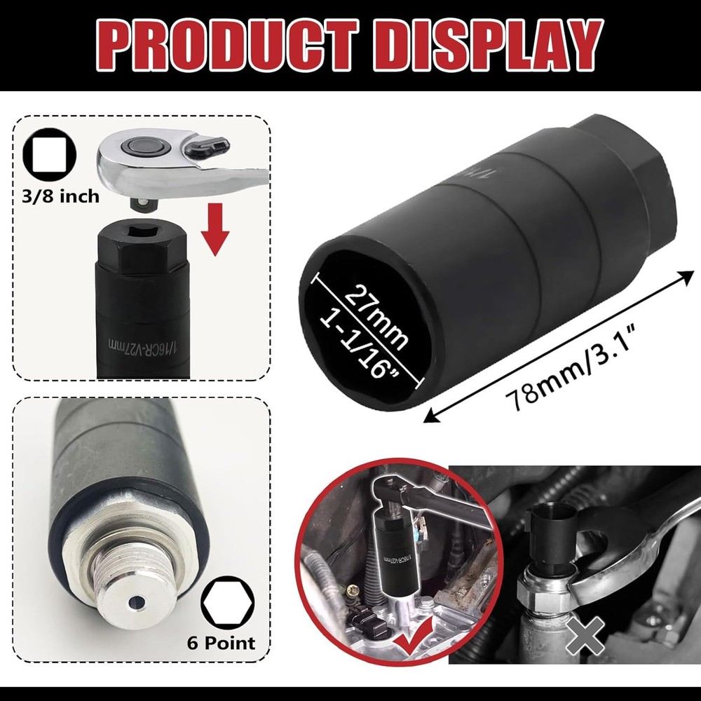 12677836 Oil Pressure Sensor with Socket for Chevy...