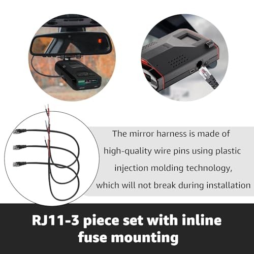Radar Detector Hardwire Power Cord Mirror Wire Plug Tap