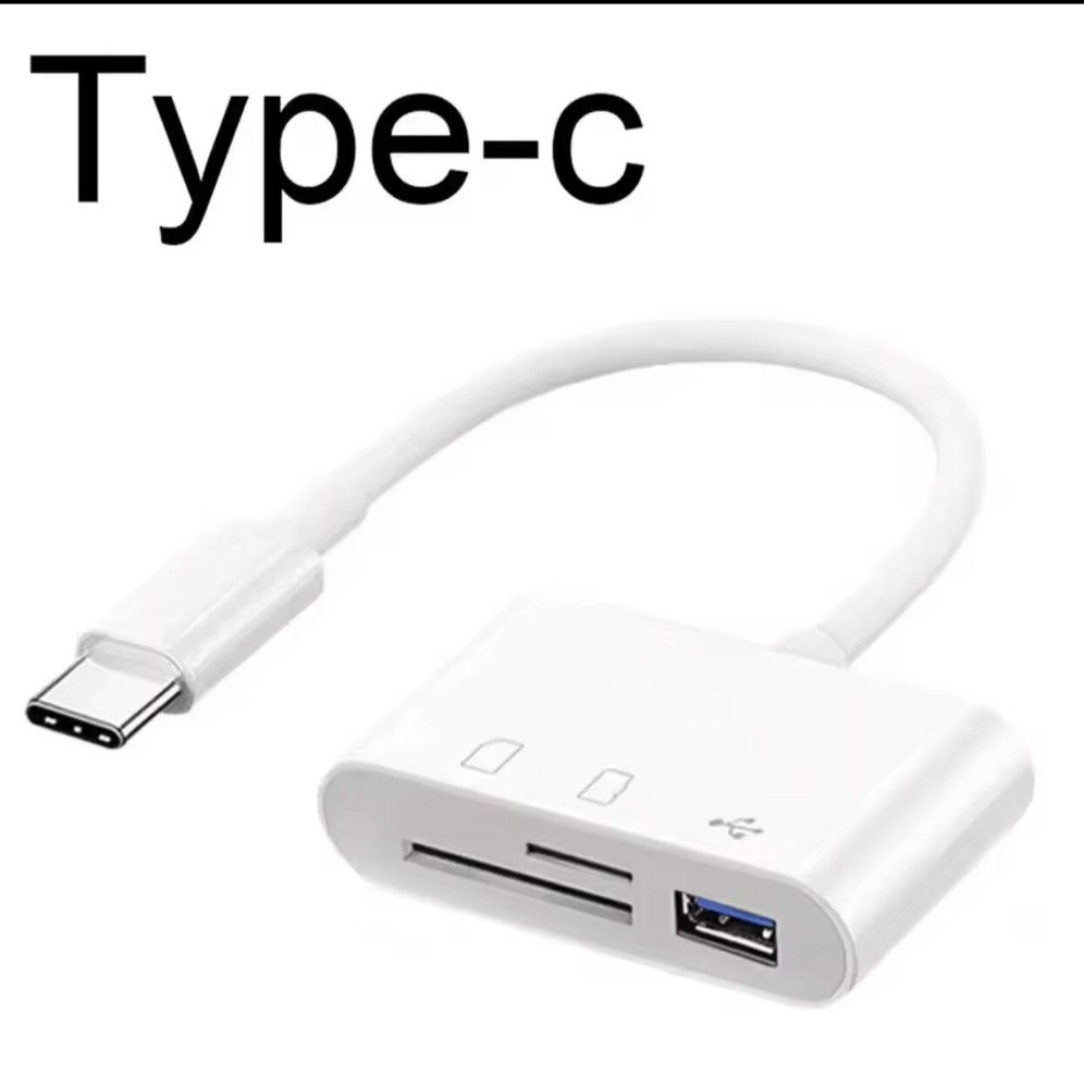 3 In 1 Adapter Type-C, Tf, Cf, Sd, Memory Card Reader, Recorder, Compact Flash U