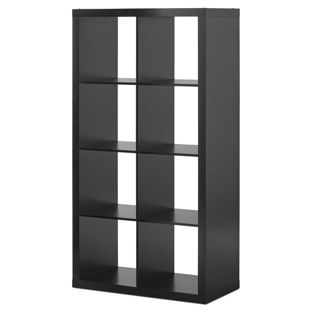 Large 8-Cube Open Storage Organizer Shelves Bookcase, Easy Assembly, Black