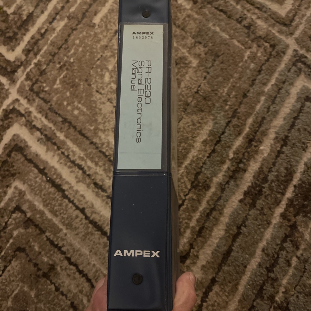 Ampex Pr – 2230 Signal Electronics Manual