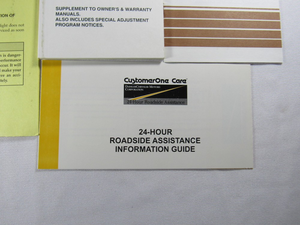 2000 Chrysler Neon Owners Manual Book