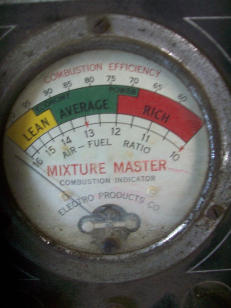 MIXTURE MASTER COMBUSTION INDICATOR TEST TOOL VINTAGE COMBUSTION INDICATOR