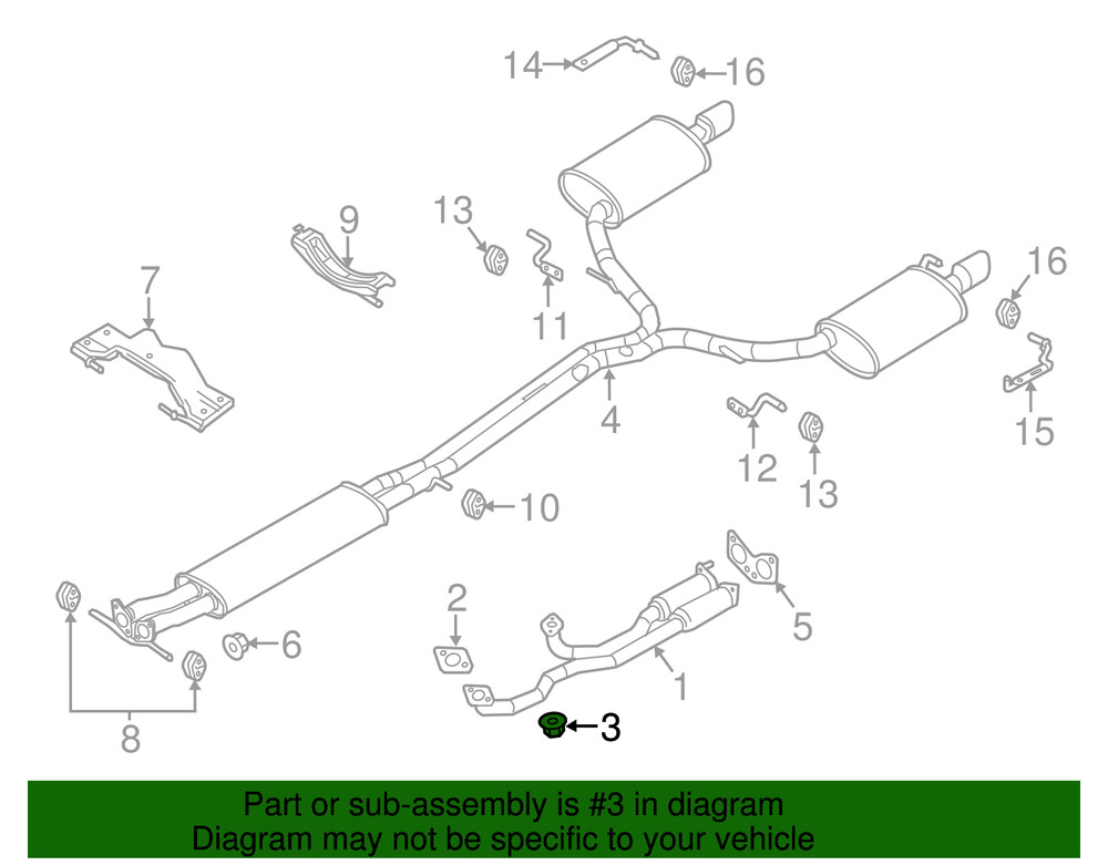 Genuine Ford Front Pipe Nut W714265-S441