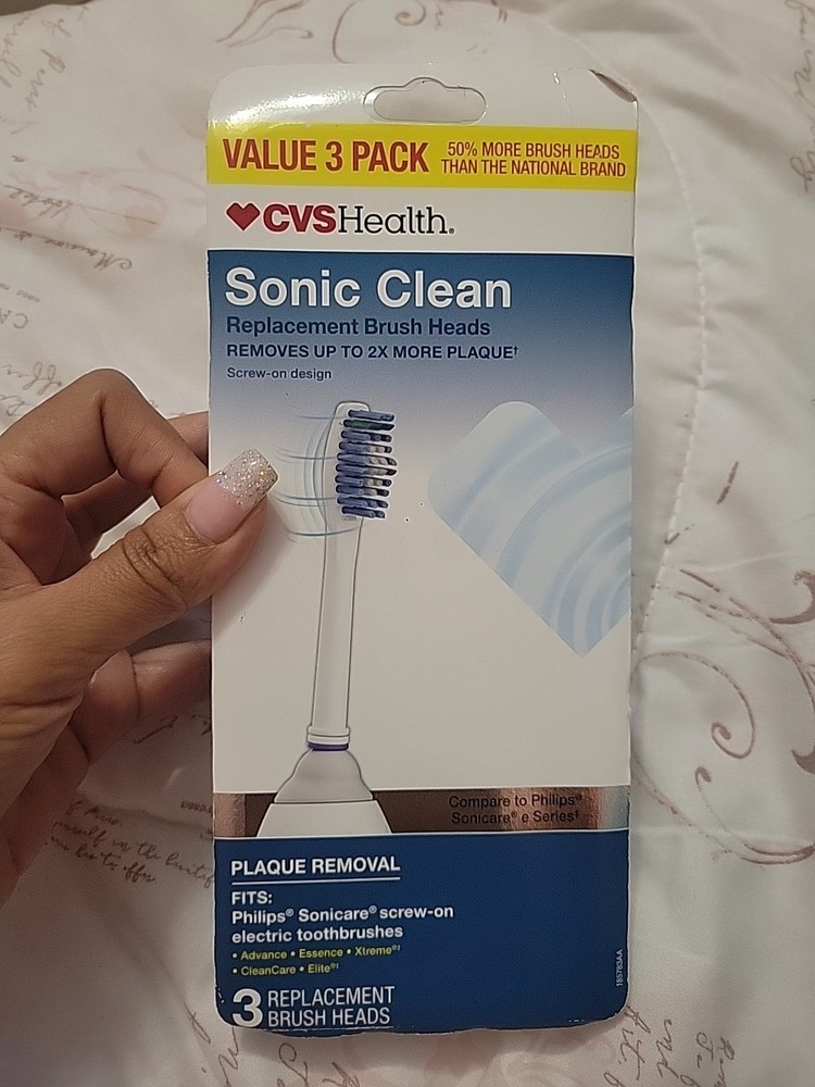 CVS Health Sonic Clean Replacement Brush Heads Value Pack - 3 Count