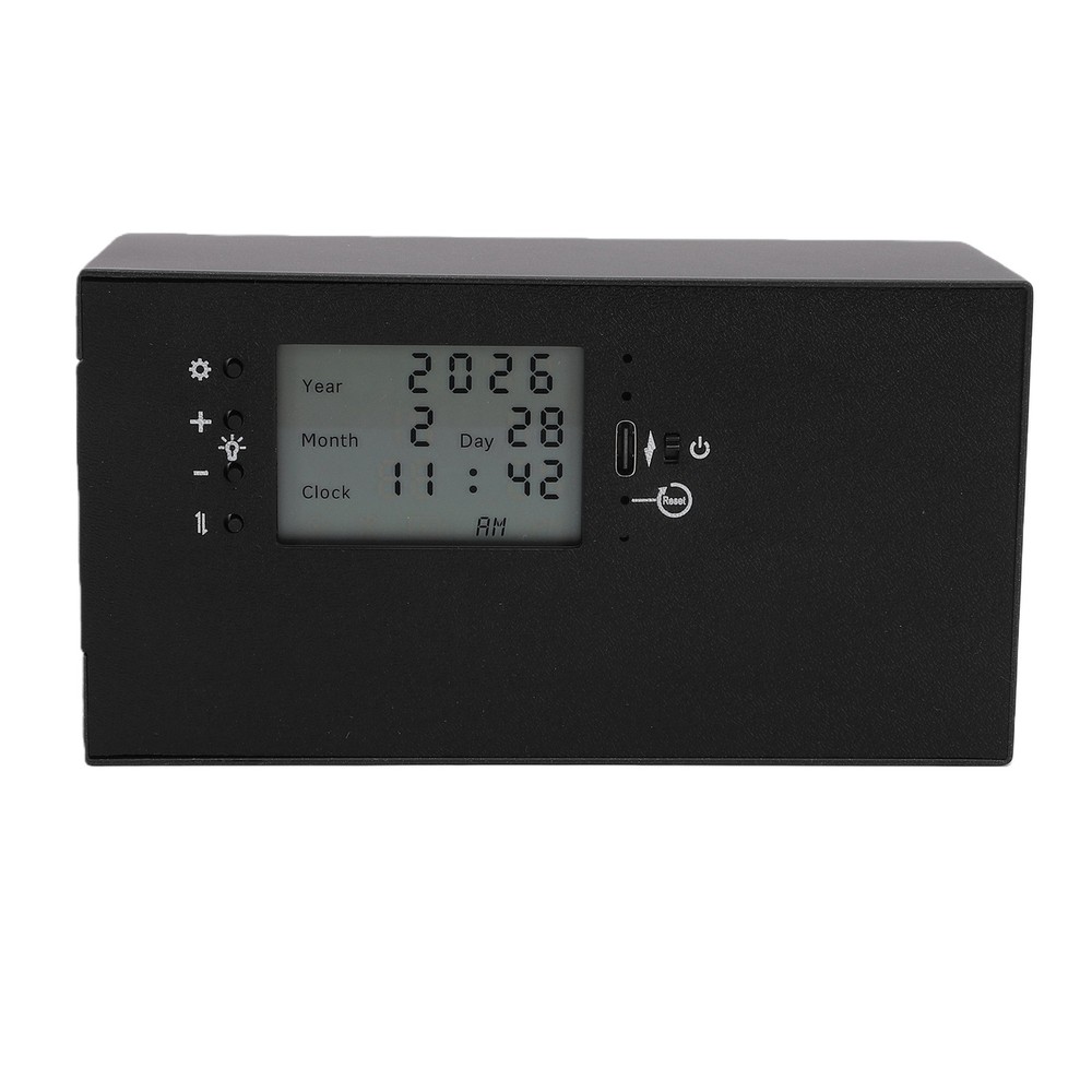 Automatic Calendar Flip Clock With LED Display For Home Office Decor