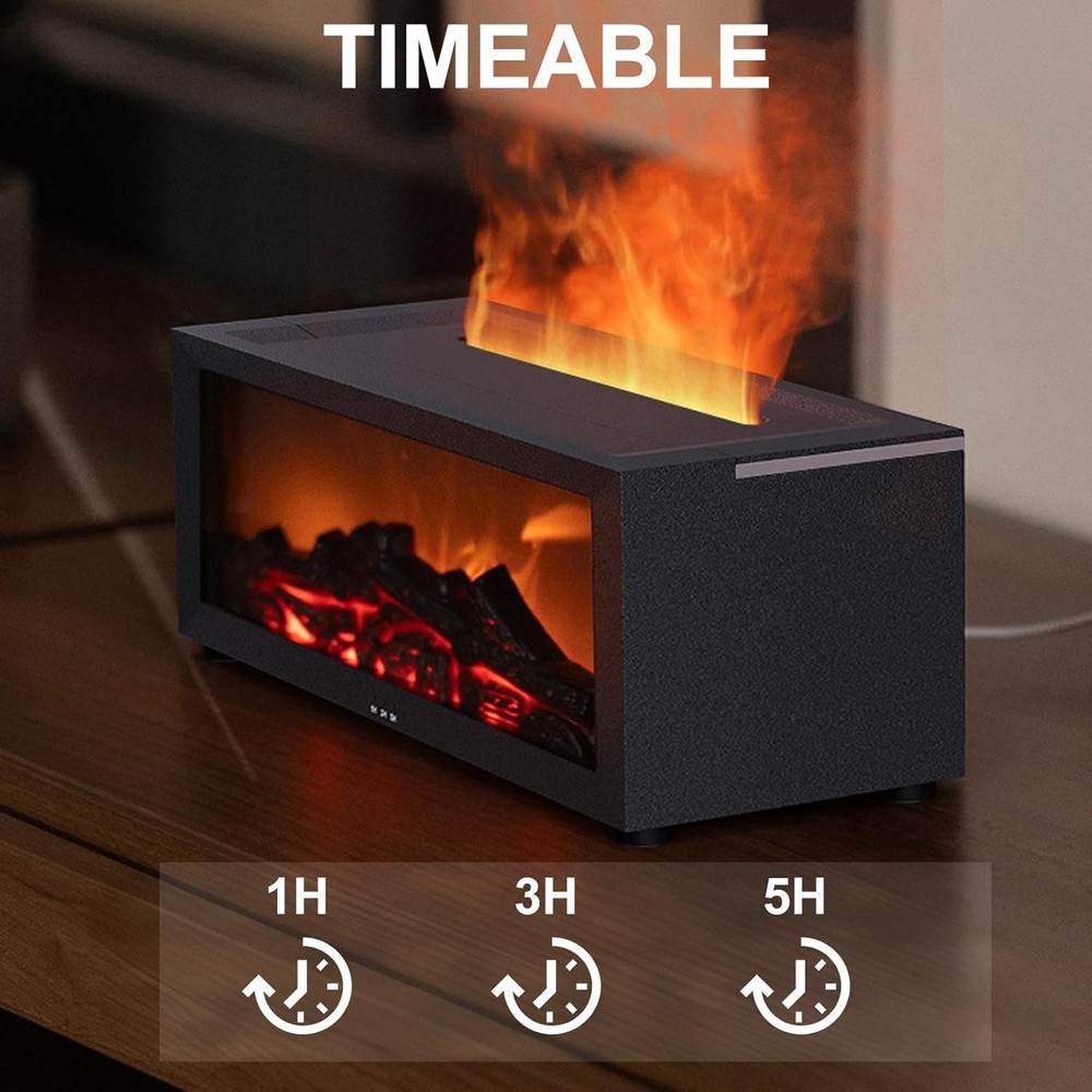 Fireplace Aroma Essential Oil Diffuser, Scent Aroma Diffuser with Remote Control