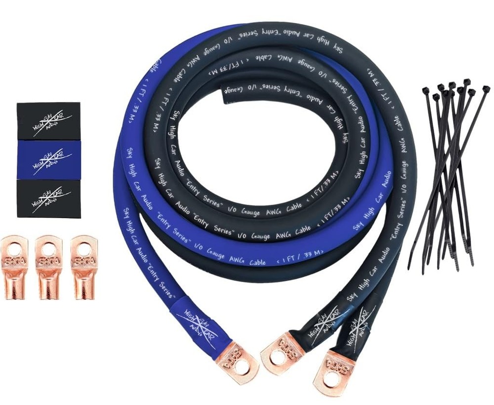 -Series 1/0 CCA Big 3 Upgrade Kit - Blue & Black