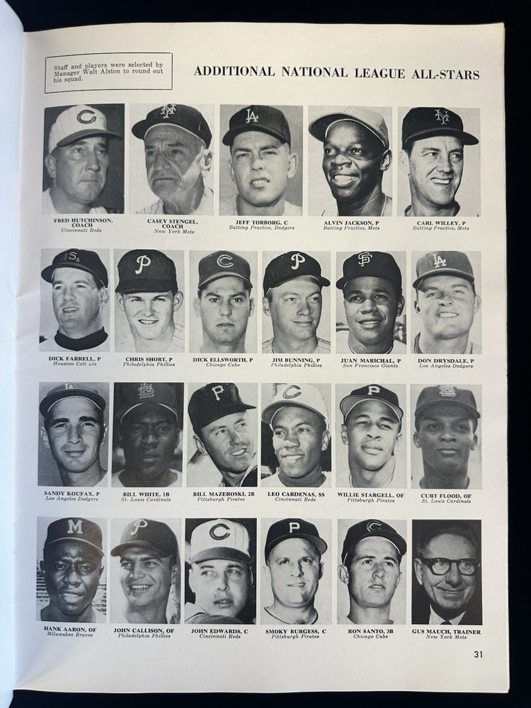 1964 MLB Baseball All-Star Game Program @ Shea Stadium - scored - VG-EX/EX
