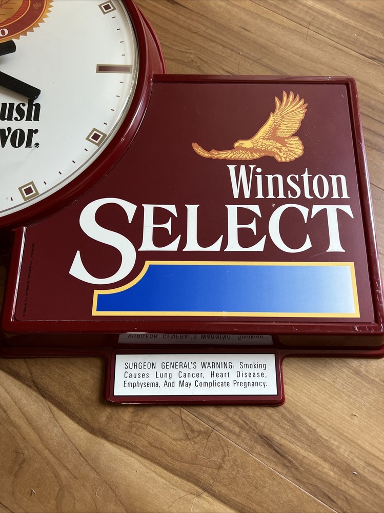 winston select cigarette sign/clock