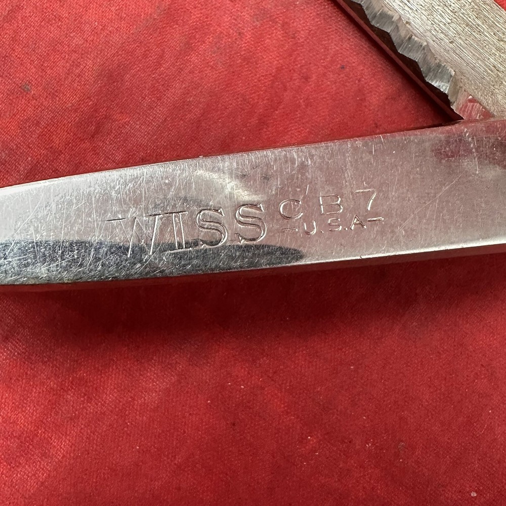 Vintage WISS MODEL CB7 USA PINKING SHEARS SCISSORS Zig Zag Pattern