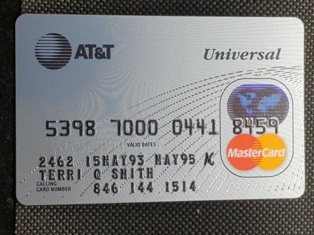AT&T Universal Mastercard exp 1995 our cc1499