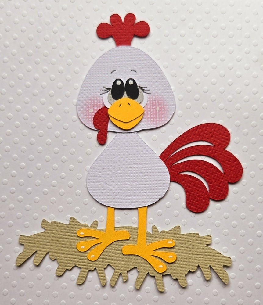 Farm Rooster.  Scrapbook, Card Making Paper Piecing