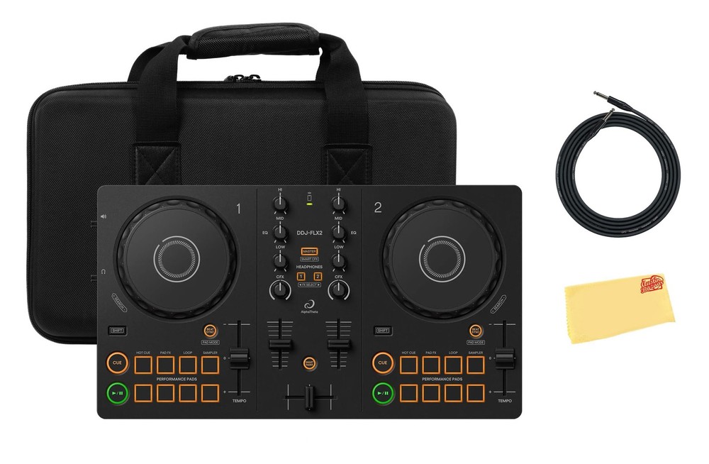 AlphaTheta DDJ-FLX2 Compact 2-Channel DJ Controller w/ Case
