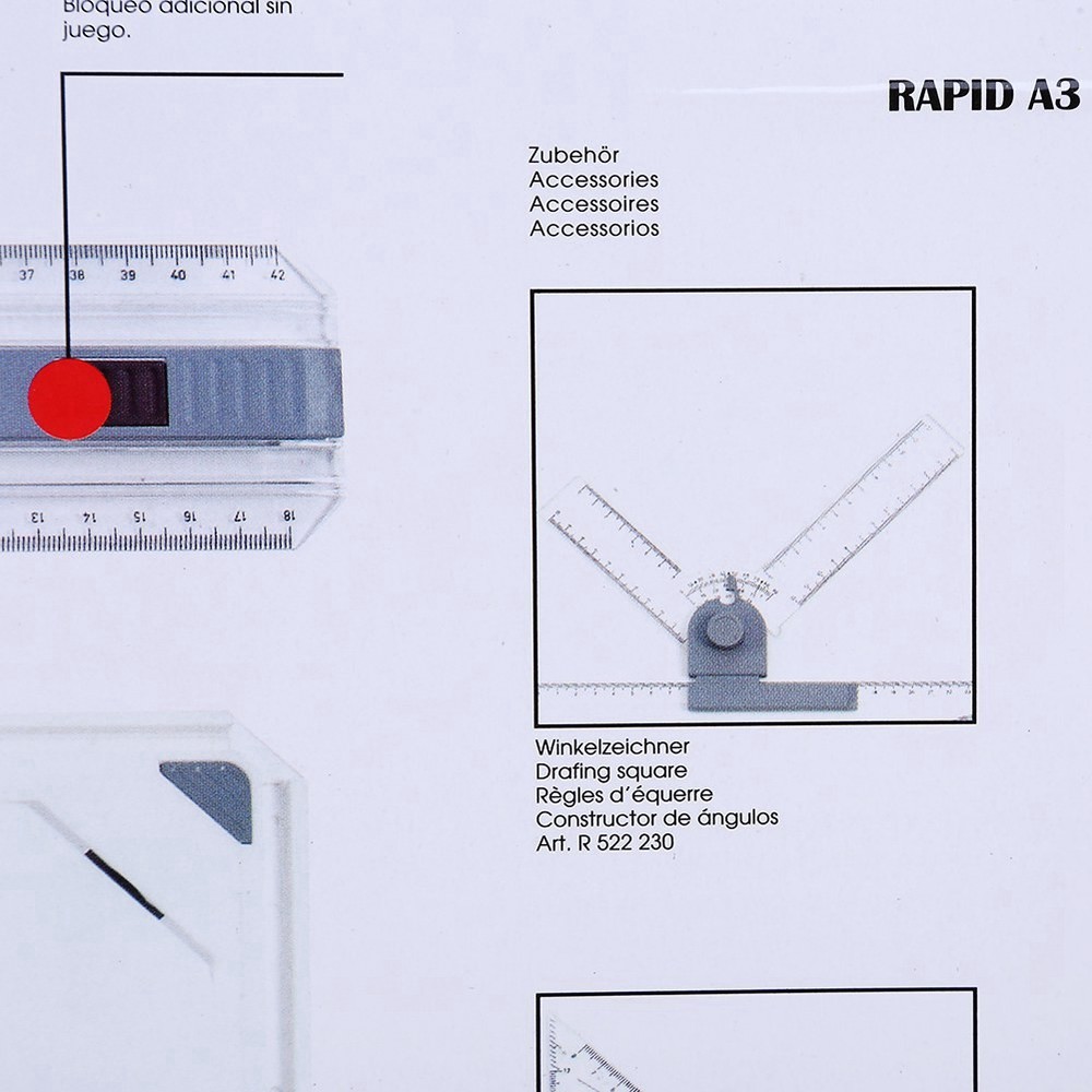 Multifunctional A3 Drawing Board Table With Adjustable Angle Rulers