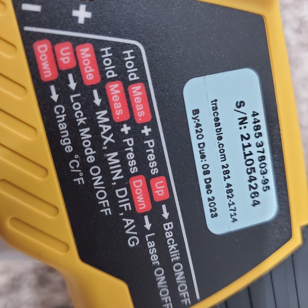 Traceable Dual Laser Therometer