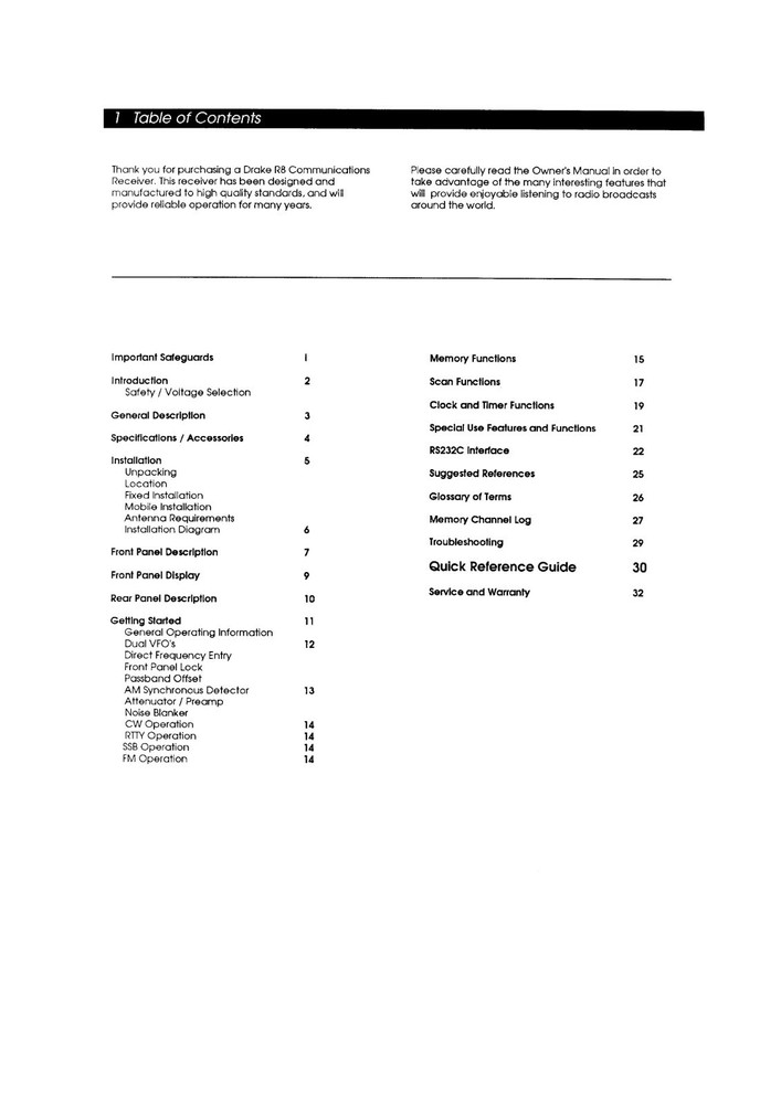 Drake R8 Receiver Instructions Operating Manual User Guide Coil Bound