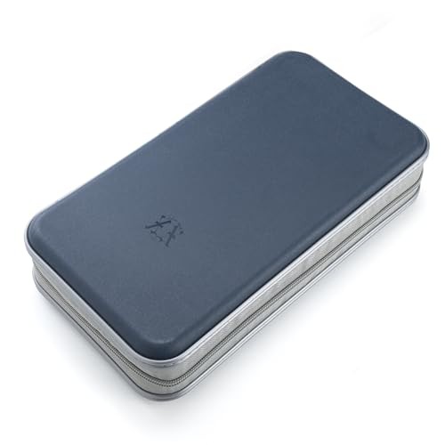 CD Case Hard Plastic CD Holder Protective DVD Disc 96 Capacity Dark Blue