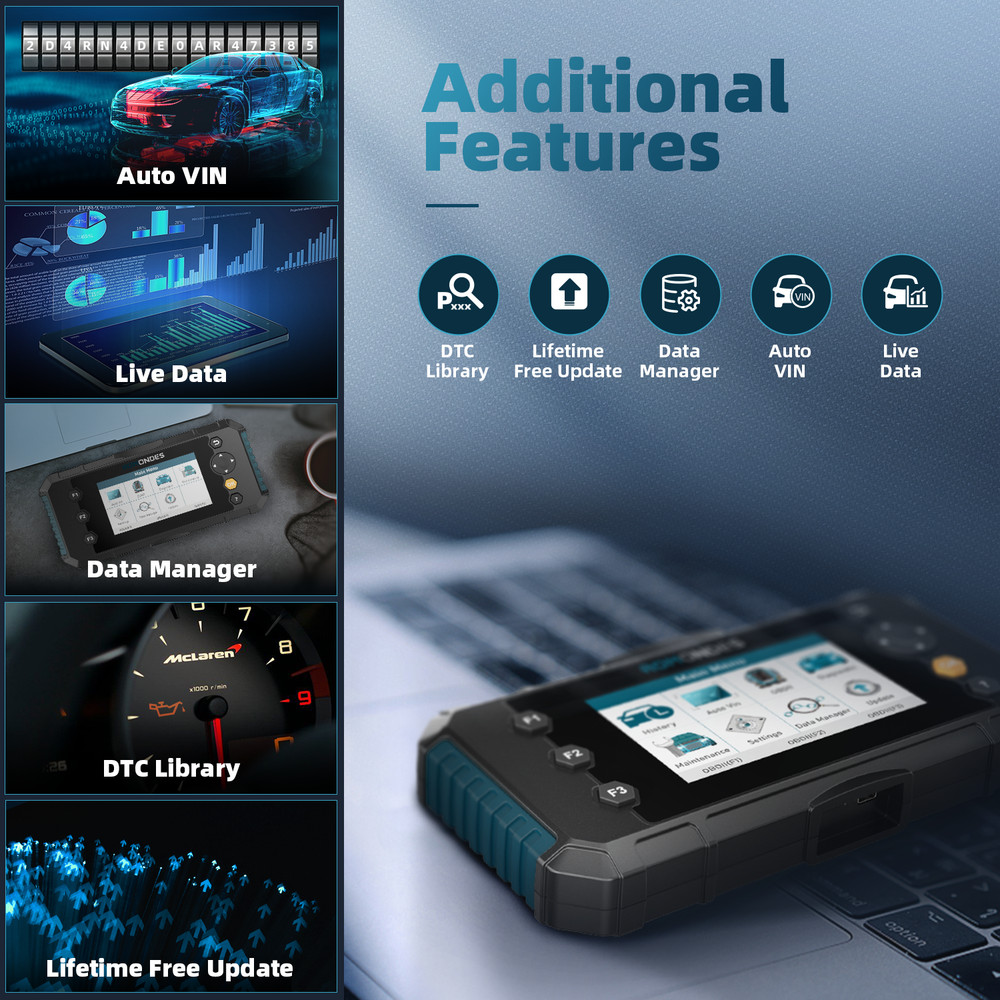 Romondes RD3000 OBD2 Scanner SRS ABS Engine System EPB OIL Reset Diagnostic Tool