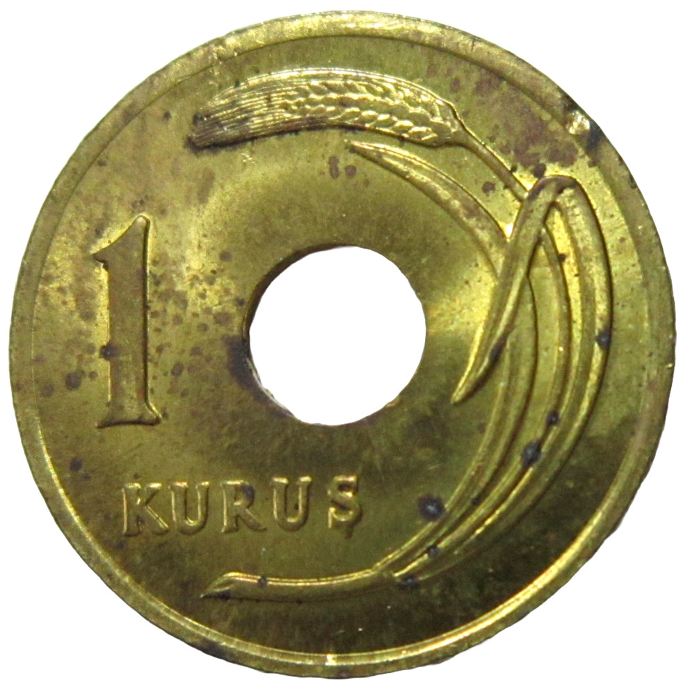 TURKEY. 1 KURUS,  1949.