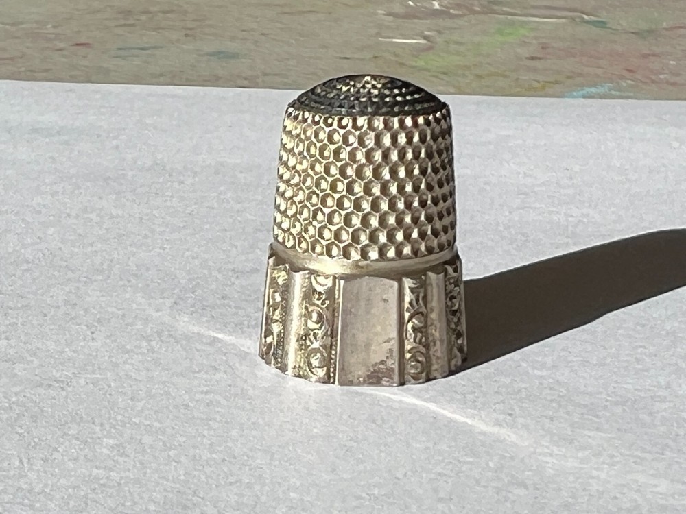 Antique Sterling Simons Dated 1889 Thimble