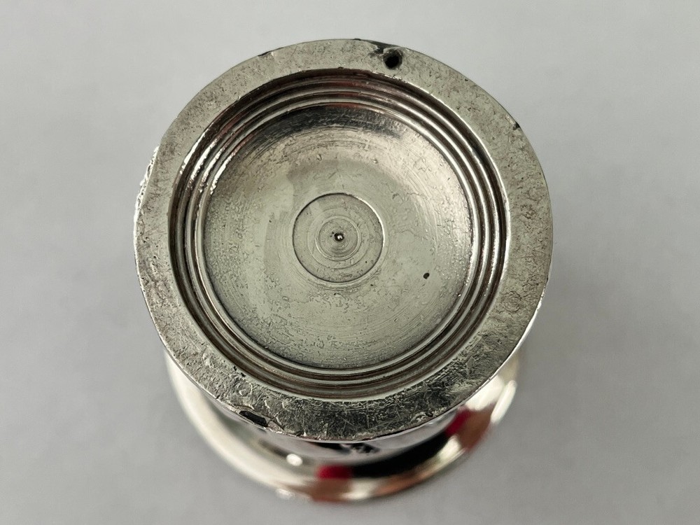 Vintage Ronson (?) Weighted Silverplate Cigarette Toothpick Holder Crown Pattern