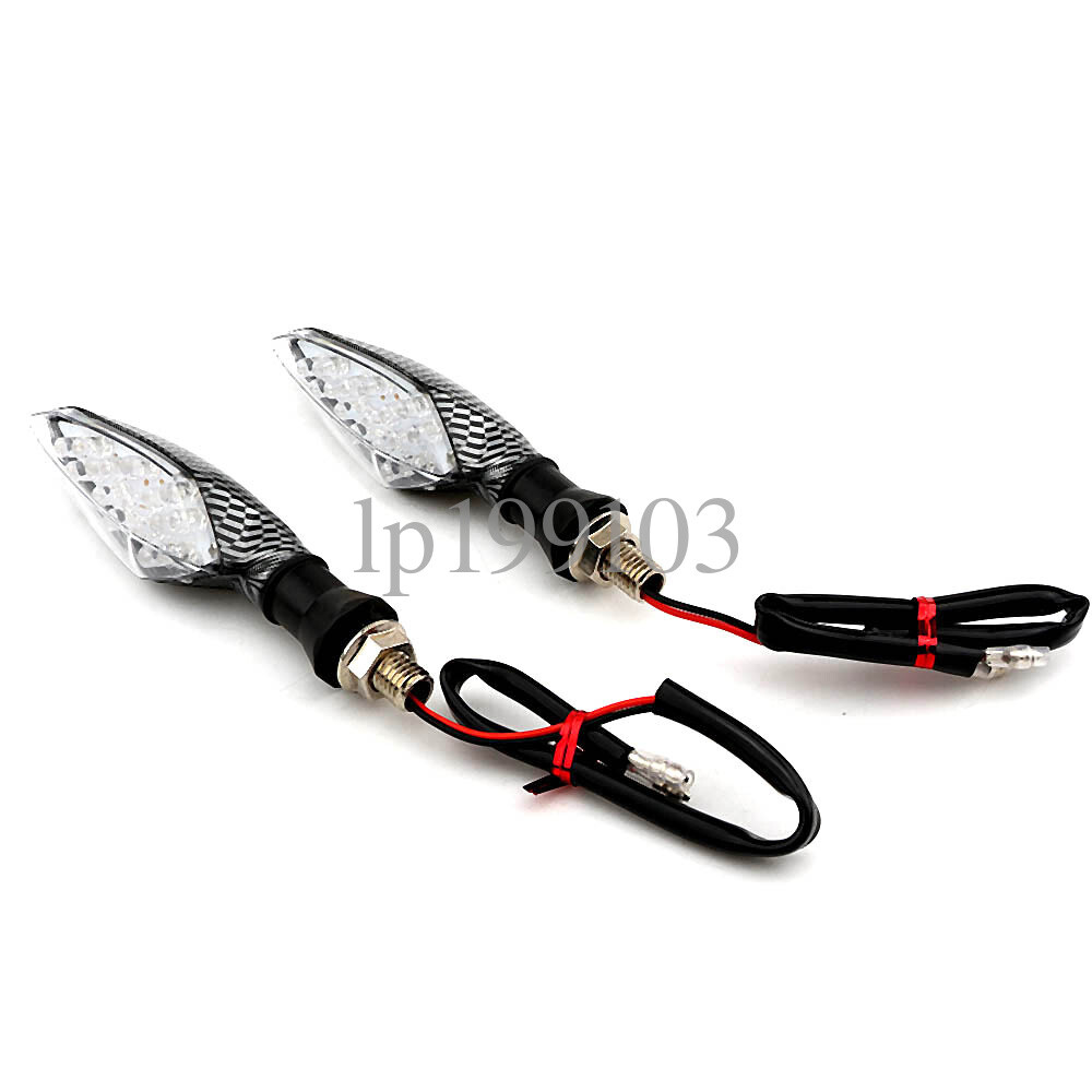 4.9" Mini plastic LED Turn Signals Red Light Blinker Lamp Indicators Universal