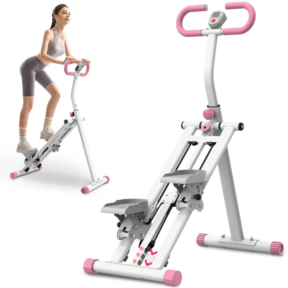 Foldable Vertical Climber Exercise Machine Home Gym Stepper Cardio Workout Pink