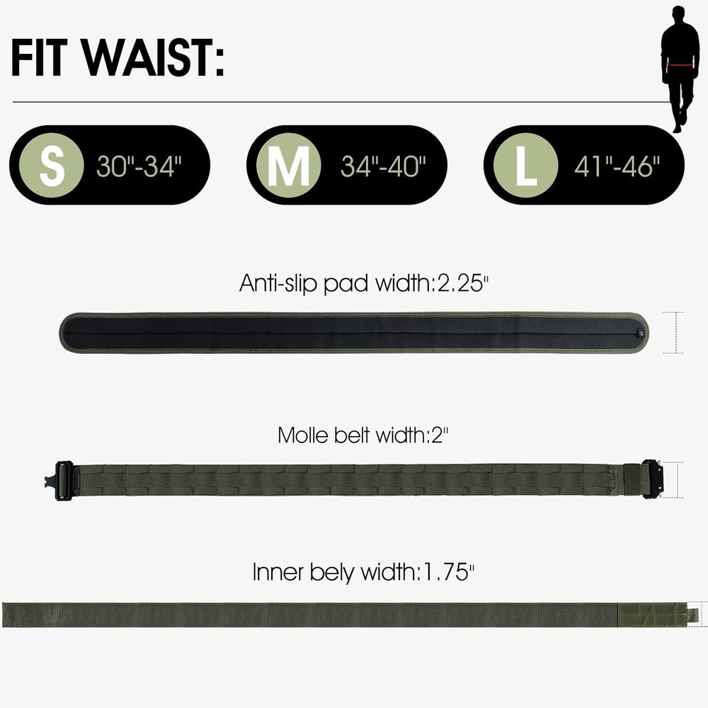 Heavy-Duty Tactical Molle Battle Belt with Quick-Release System