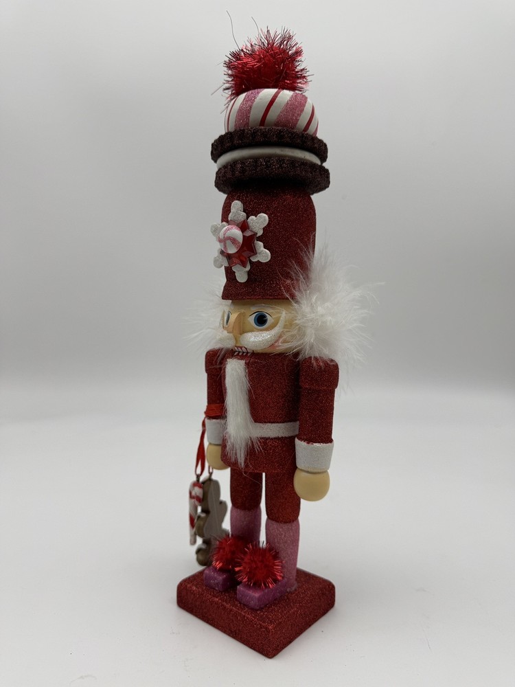 Kurt Adler 12" Red Glitter Gingerbread Nutcracker Cookie Hat