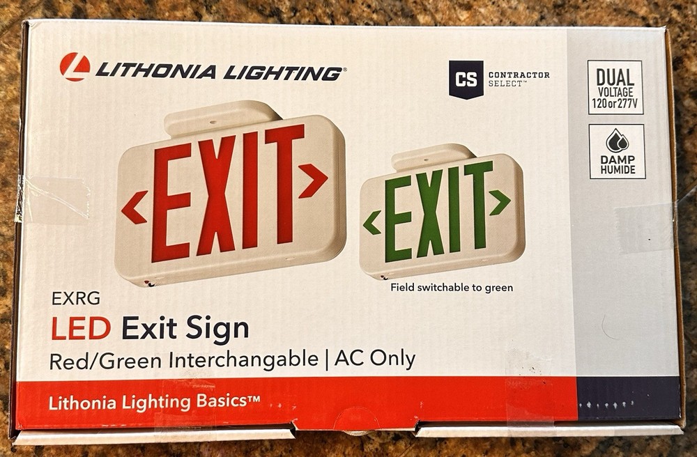 Lithonia Lighting Contractor Select Integrated LED White Exit Sign