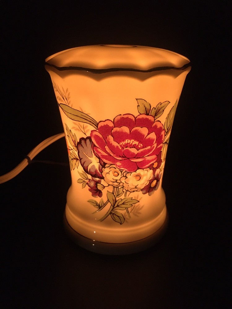 Vintage I W Rice & Co Porcelain Perfume Diffuser Night Light