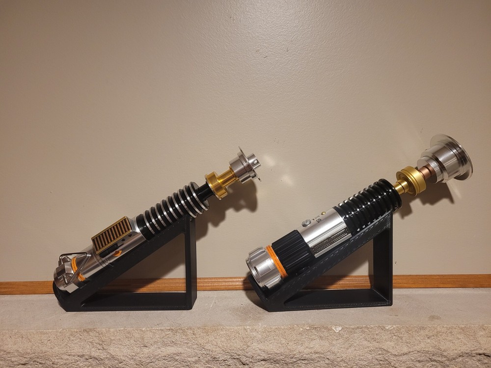 Tilted Lightsaber Hilt Display Stand\ Black