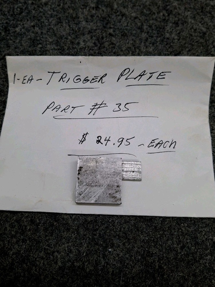 Luger Trigger Plate, Unfinished.