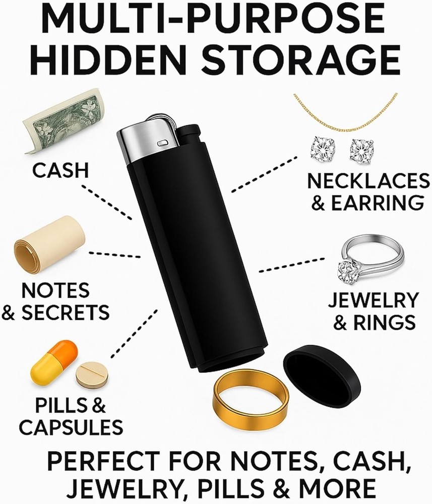 IN SELECT Lighter Diversion Safe Stash, Hidden Storage Compartment Secret Compar