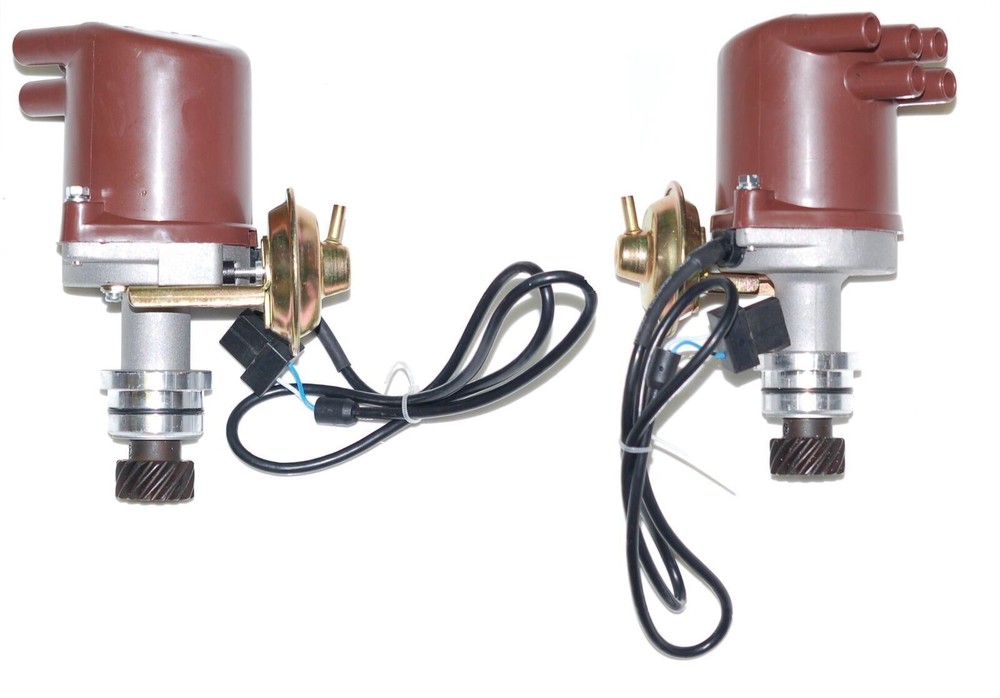 New Fiat 124 Spider Distributor with electronic ignition coil module & HT Leads