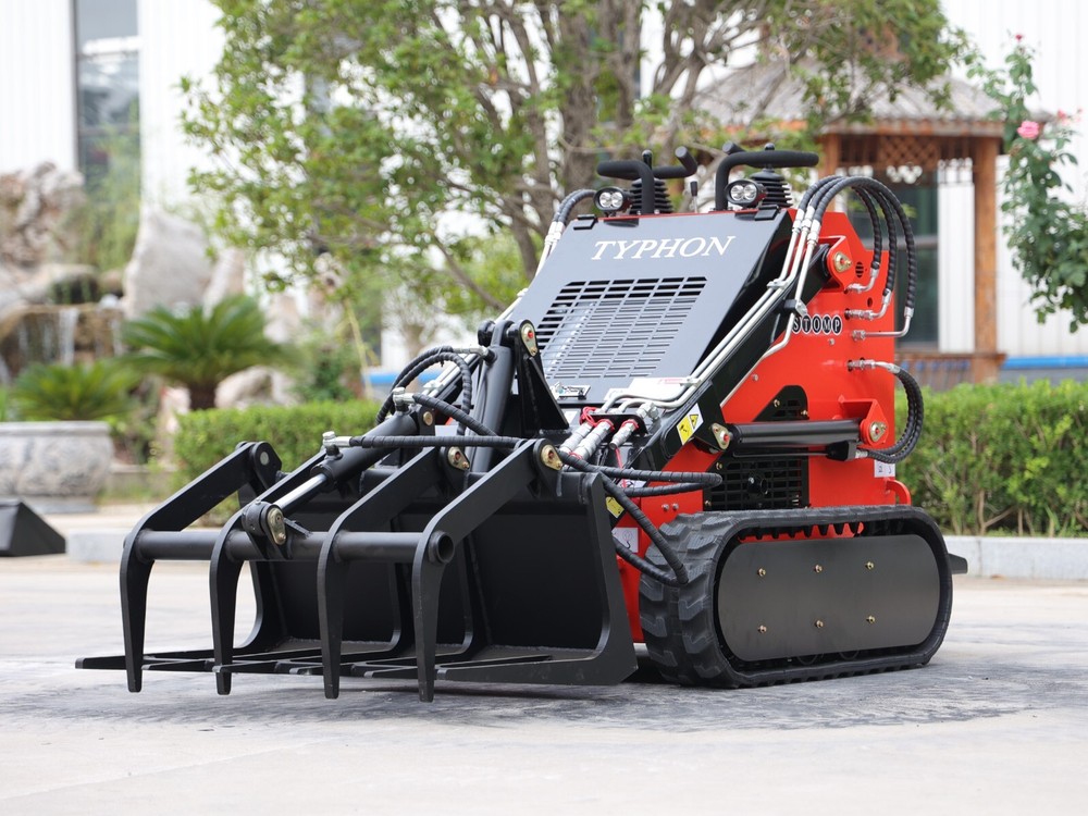 Grapple Grabber mini skid steer loader attachments for TYPHON STOMP skidsteer